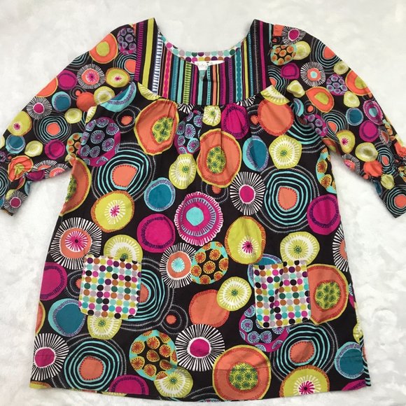 Baxter & Beatrice Multi Colored Abstract Shift Dress Mixed Print Girls Size 6 - Picture 10 of 10